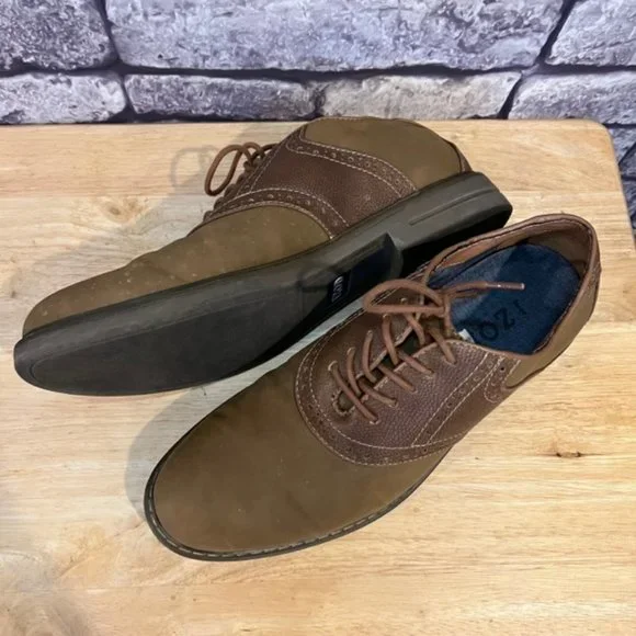Izod Shoes Izod Mens Brown Lace Up Dress Shoes Size 2m